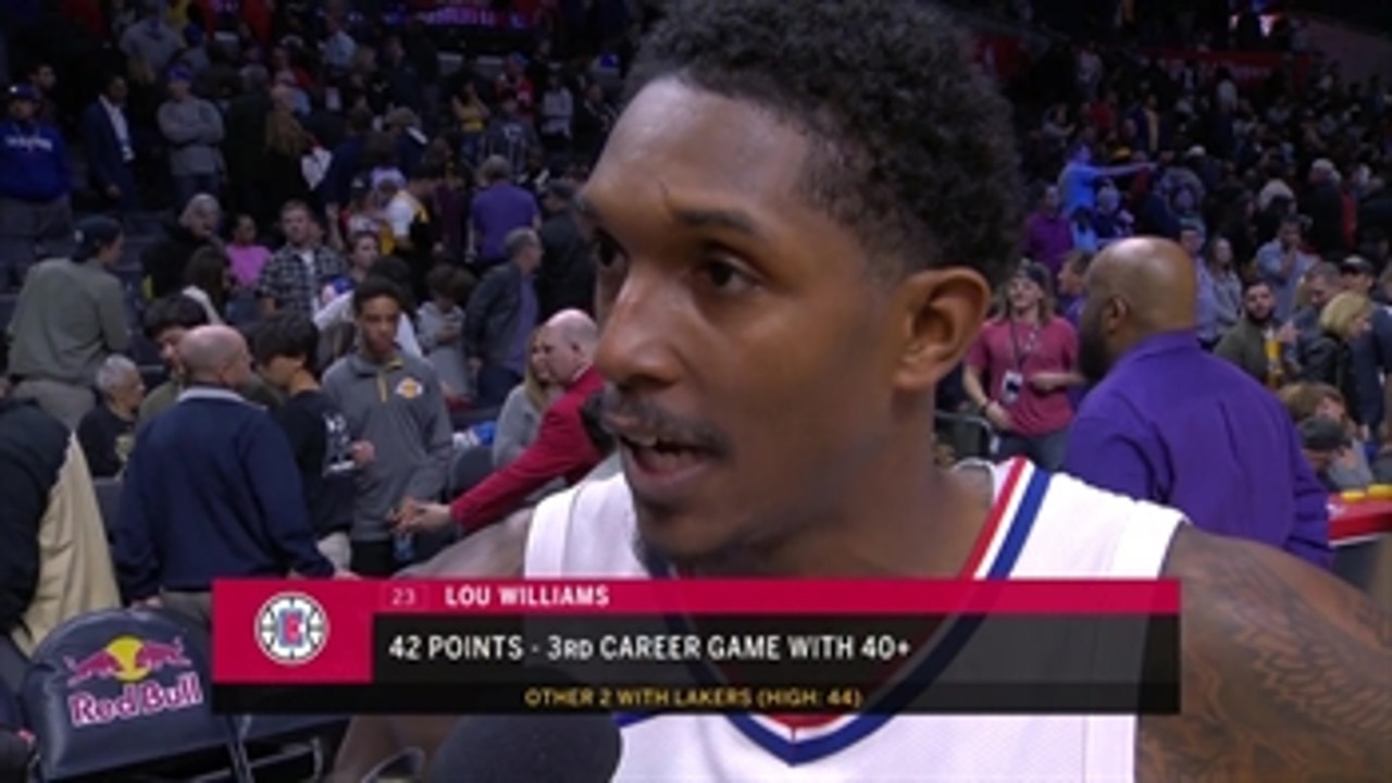 Lou Williams on his 42 point game in win over Lakers