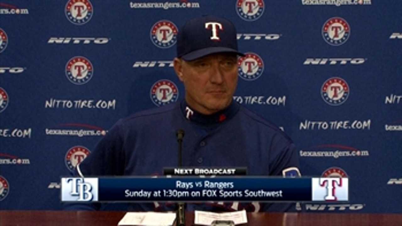 Jeff Banister on strong outing from Colby Lewis in loss