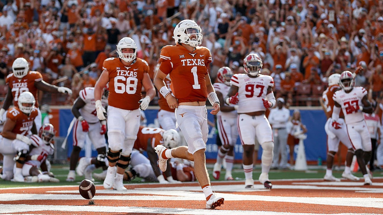Hudson Card impresses with three total TDs in debut, leads No. 21 Texas to 38-18 win over No. 23 Louisiana