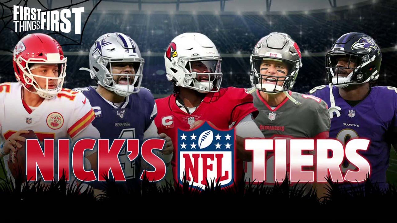 Nick Wright reveals his NFL Tiers heading into Week 8 of the season I FIRST THINGS FIRST