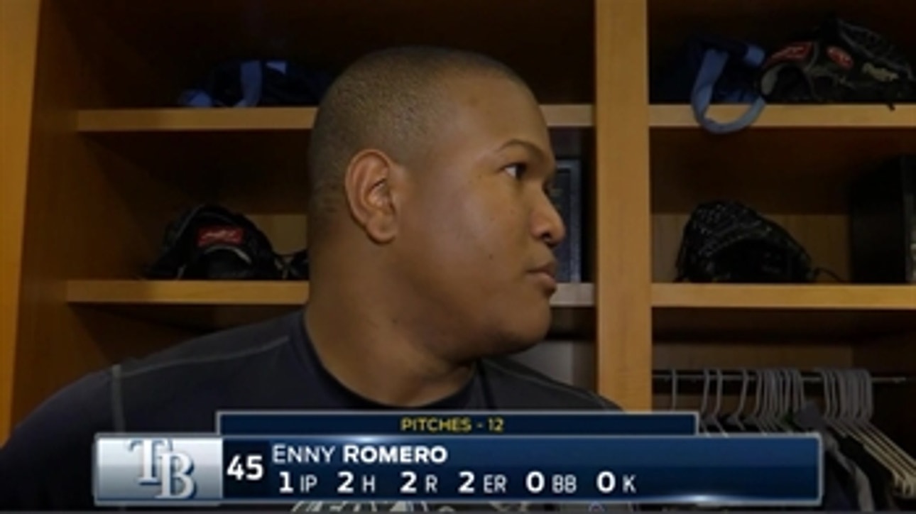 Enny Romero upset with himself after pitch to Gary Sanchez