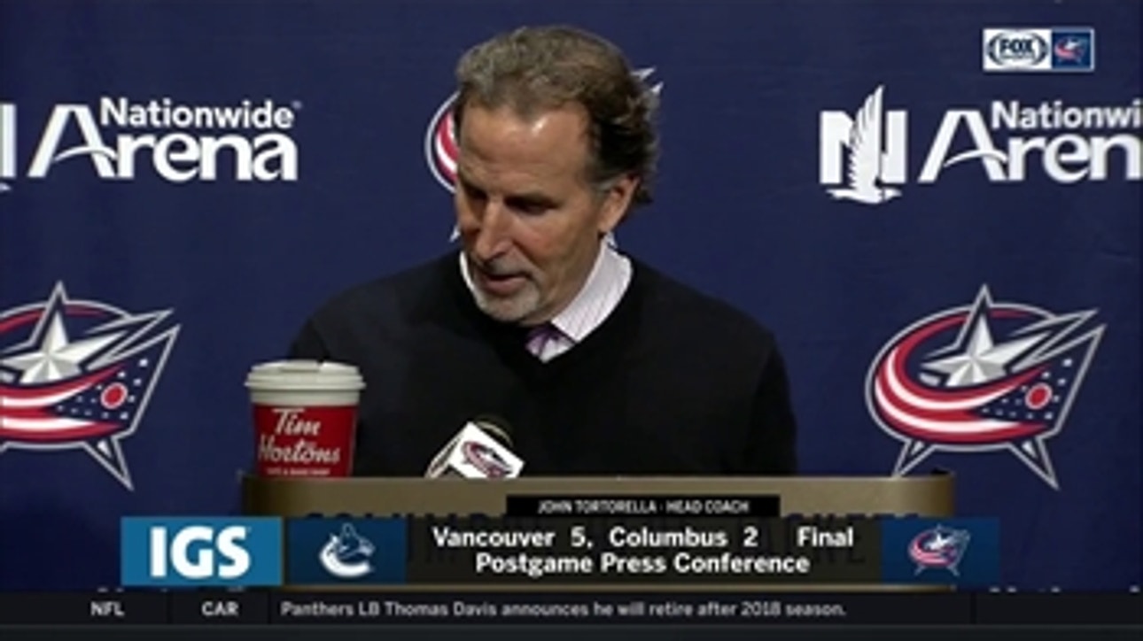 Torts talks 'funky second period, CBJ straightening things out after break