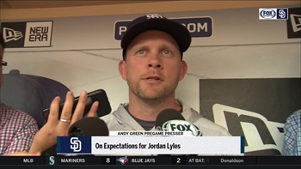 Andy Green talks about what he expects from Jordan Lyles in his first start