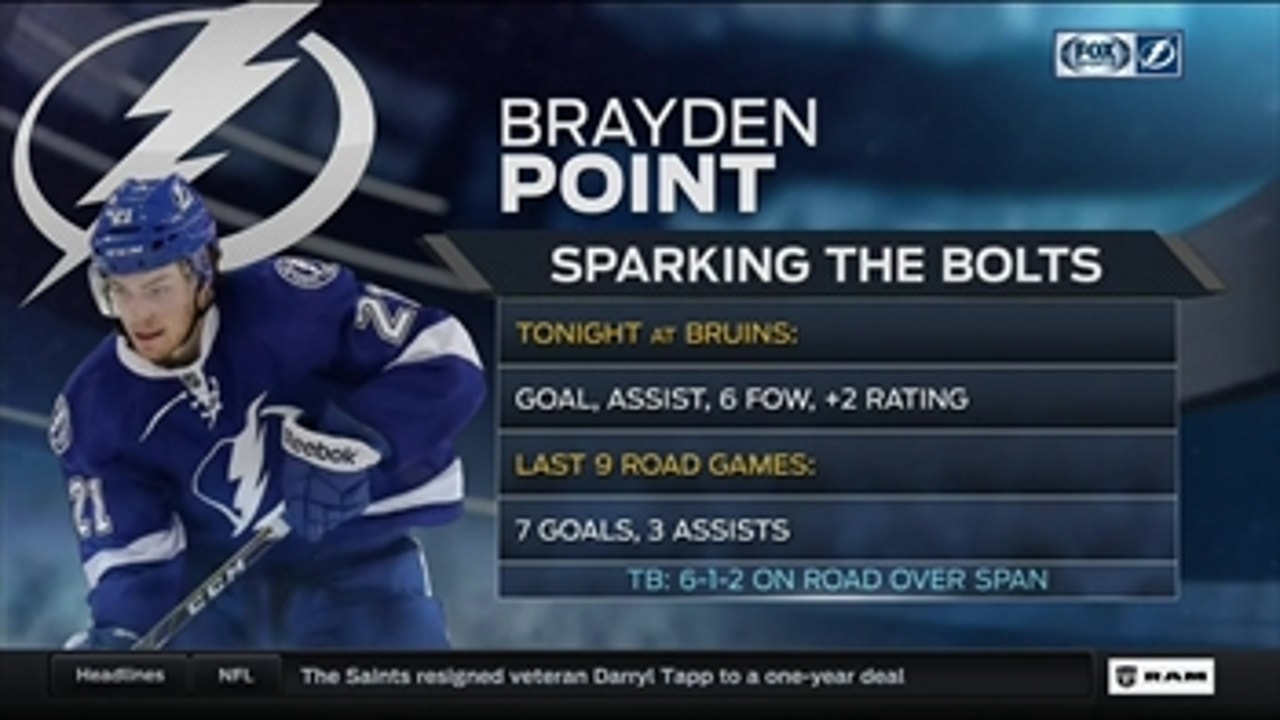Brayden Point not looking like a rookie for Bolts down the stretch
