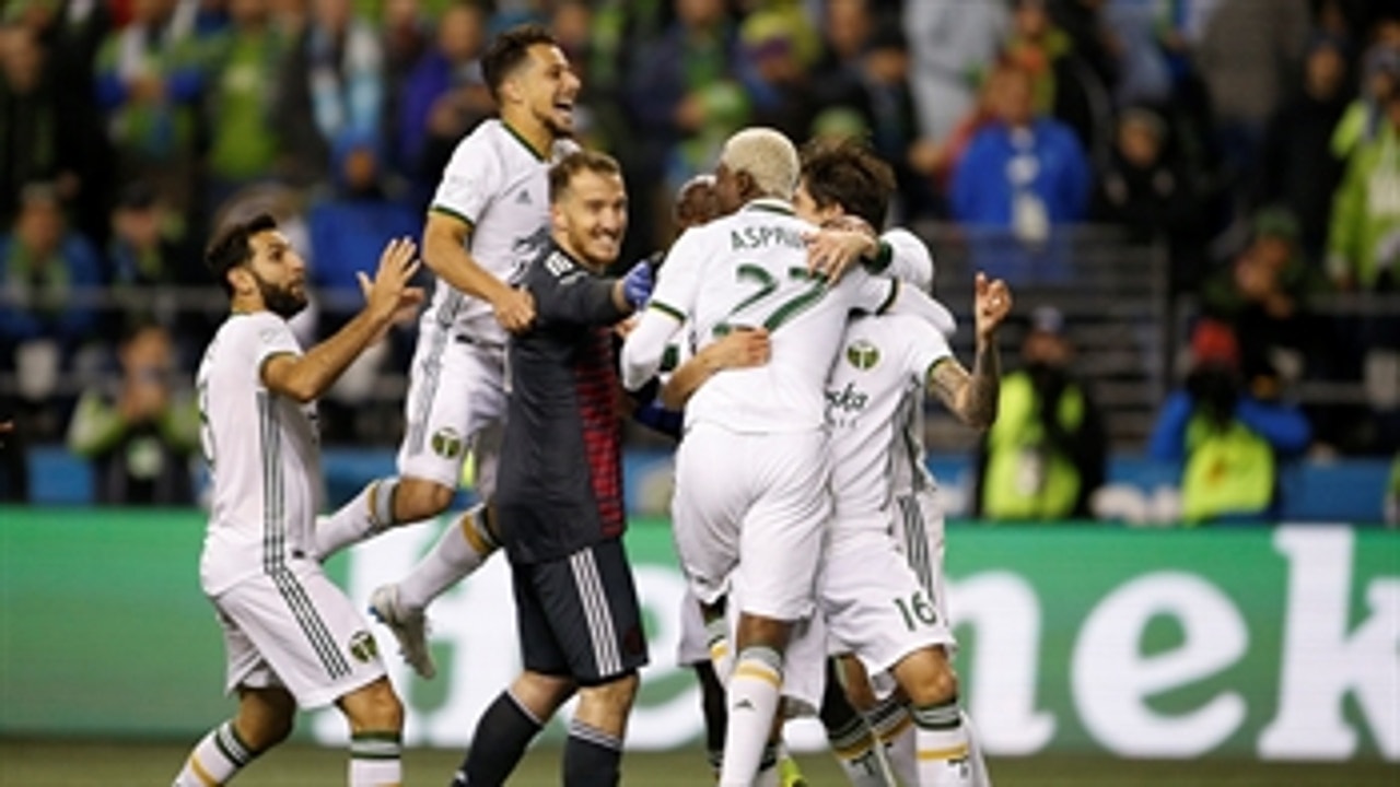 Watch the penalty kick shootout between the Seattle Sounders and Portland Timbers ' Audi 2018 MLS Cup Playoffs