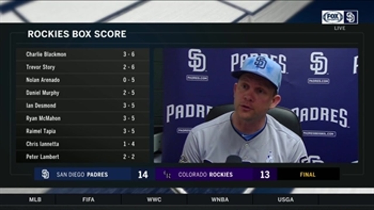 Padres skipper Andy Green on the come-from-behind victory