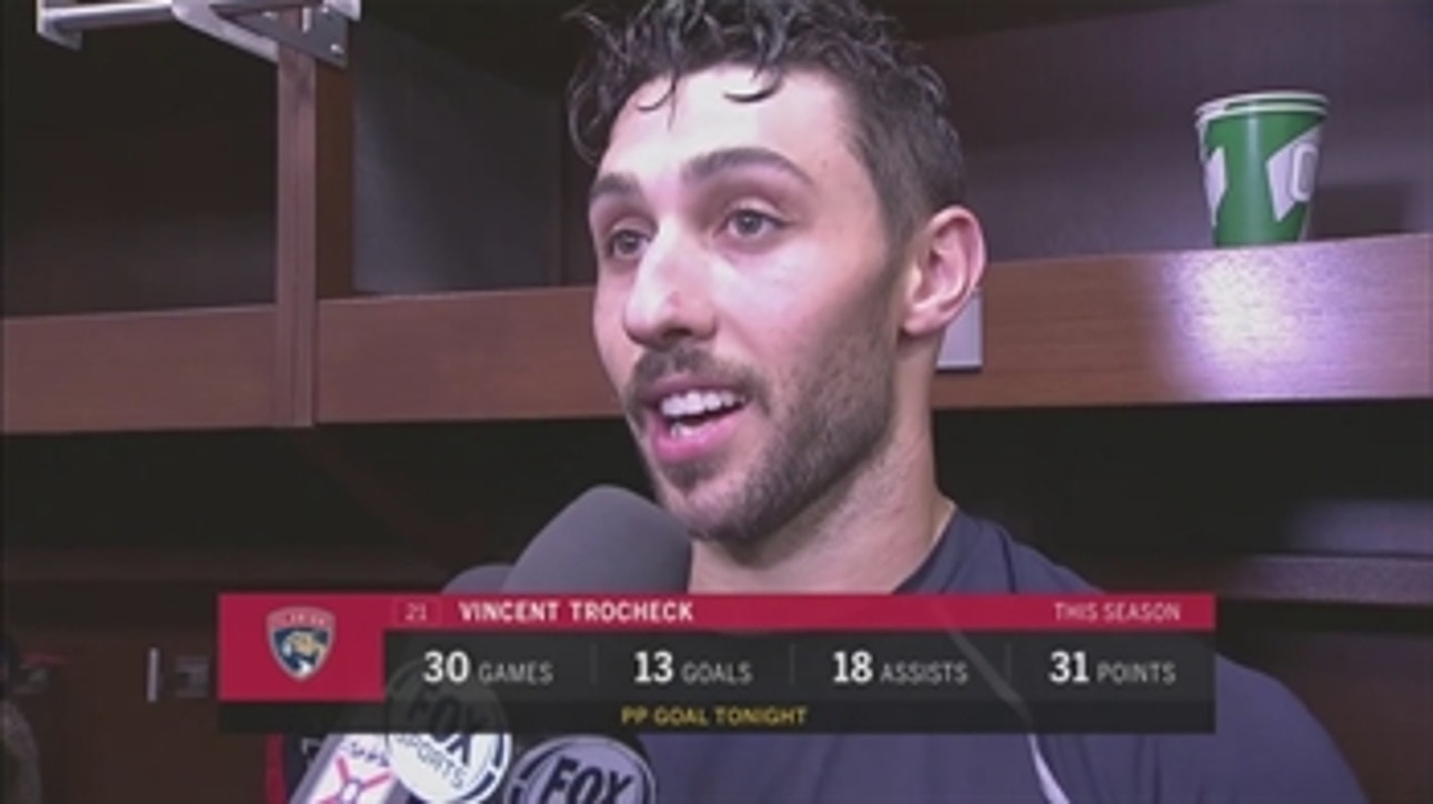 Vincent Trocheck liked how Panthers stepped up in 2nd, 3rd periods