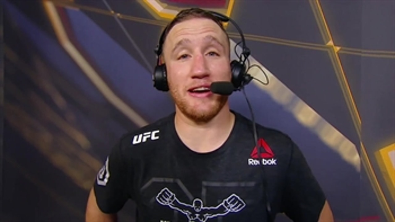Justin Gaethje talks to the UFC on FOX crew ' INTERVIEW ' POST-FIGHT ' UFC Fight Night