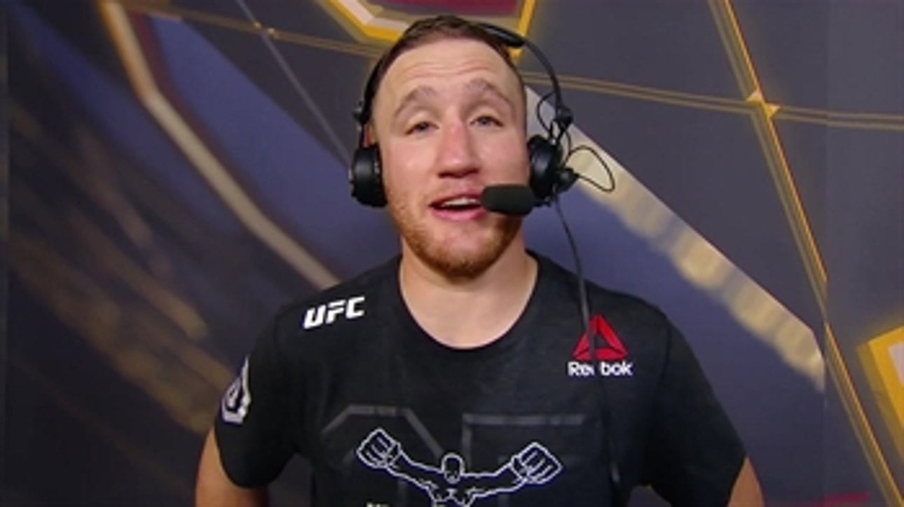 Justin Gaethje talks to the UFC on FOX crew ' INTERVIEW ' POST-FIGHT ' UFC Fight Night