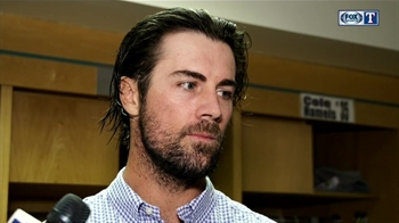 Cole Hamels on getting early outs in win over Angels