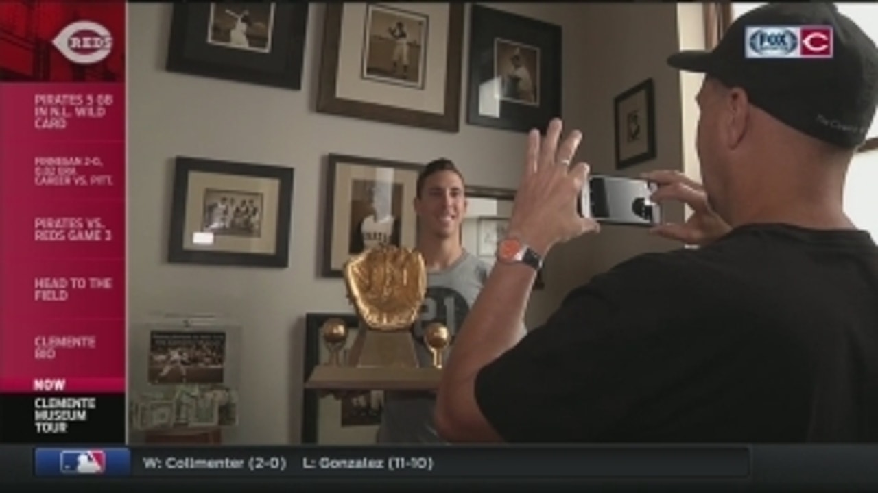 Michael Lorenzen tours Roberto Clemente Museum