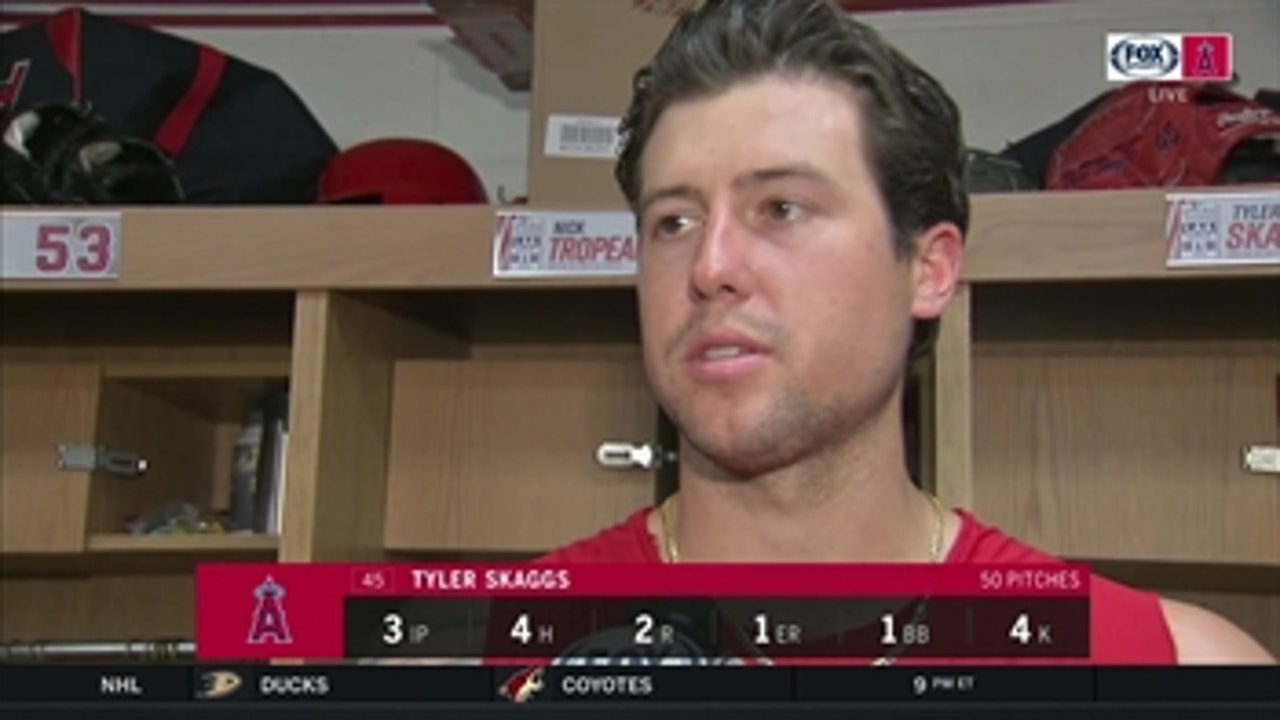 Tyler Skaggs threw 50 pitches over 3 innings vs. the Cubs