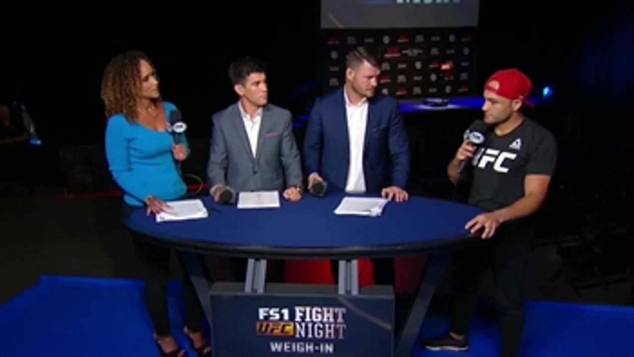 Eddie Alvarez stops by the desk to talk UFC Fight Night ' WEIGH-INS ' UFC FIGHT NIGHT