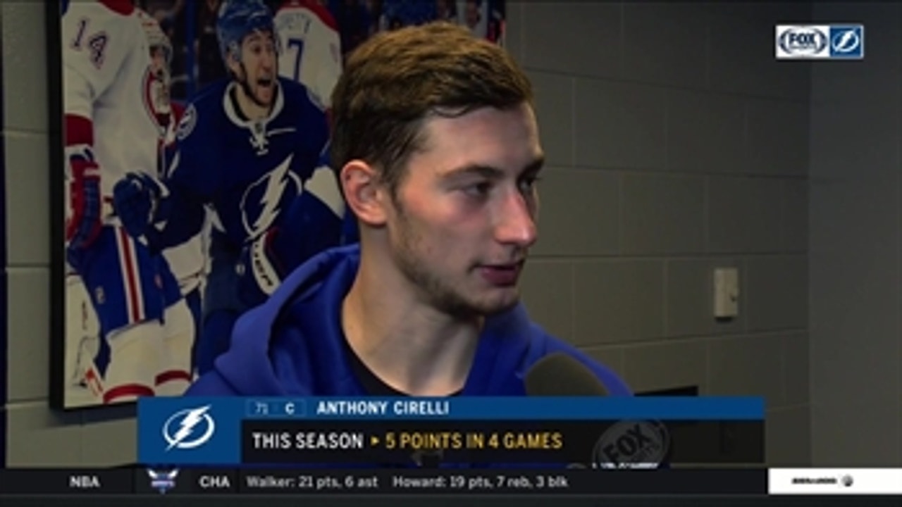 Anthony Cirelli on his recent impact, chemistry with Bolts teammates