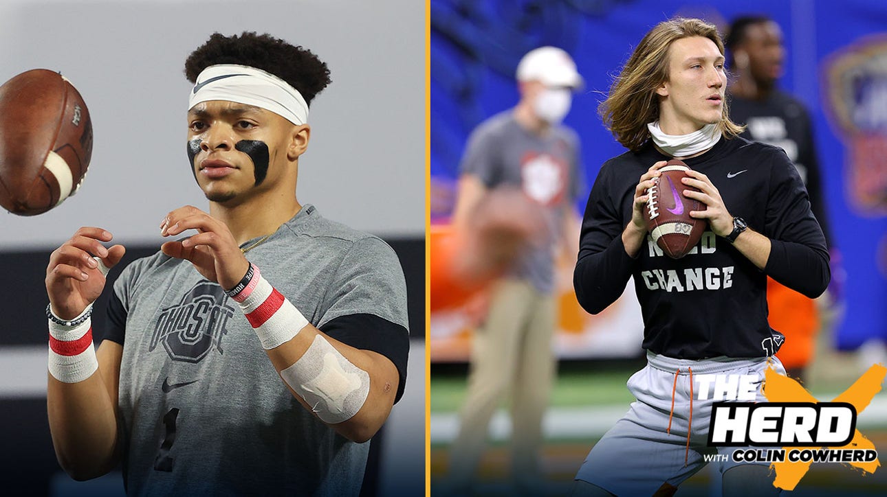 Colin Cowherd: Justin Fields' Pro Day was a success , but Trevor Lawrence is a prodigy | THE HERD