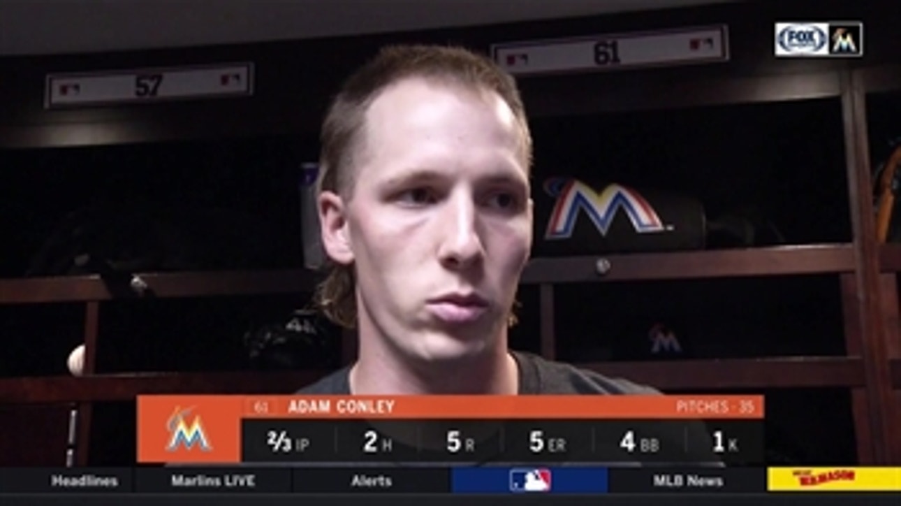 Marlins LHP Adam Conley says he had no control of pitches