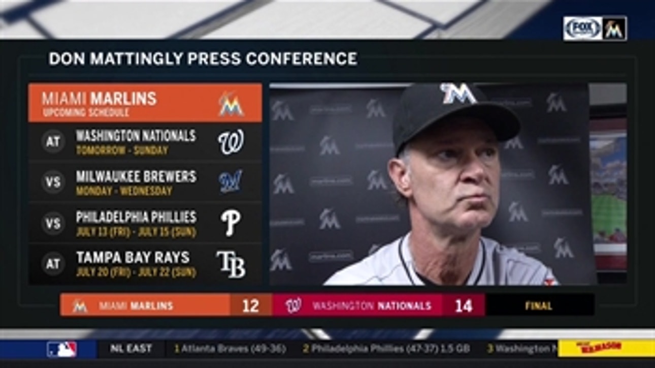 Don Mattingly on how the Marlins were limited in the bullpen