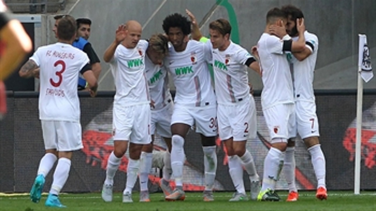 FC Augsburg take 1-0 lead with Caiuby strike against Frankfurt - 2015-16 Bundesliga Highlights