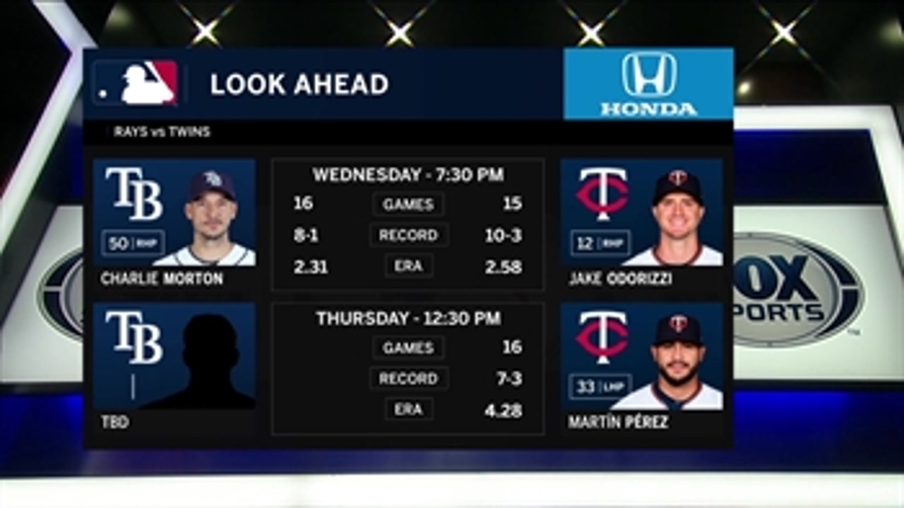 Rays send out Charlie Morton for Game 2 against Twins