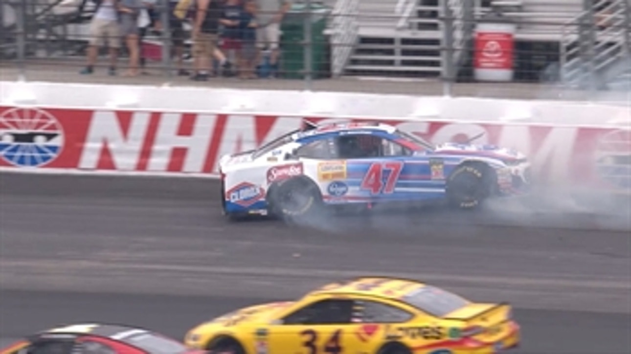 AJ Allmendinger's day ends early after slamming the wall ' 2018 NEW HAMPSHIRE