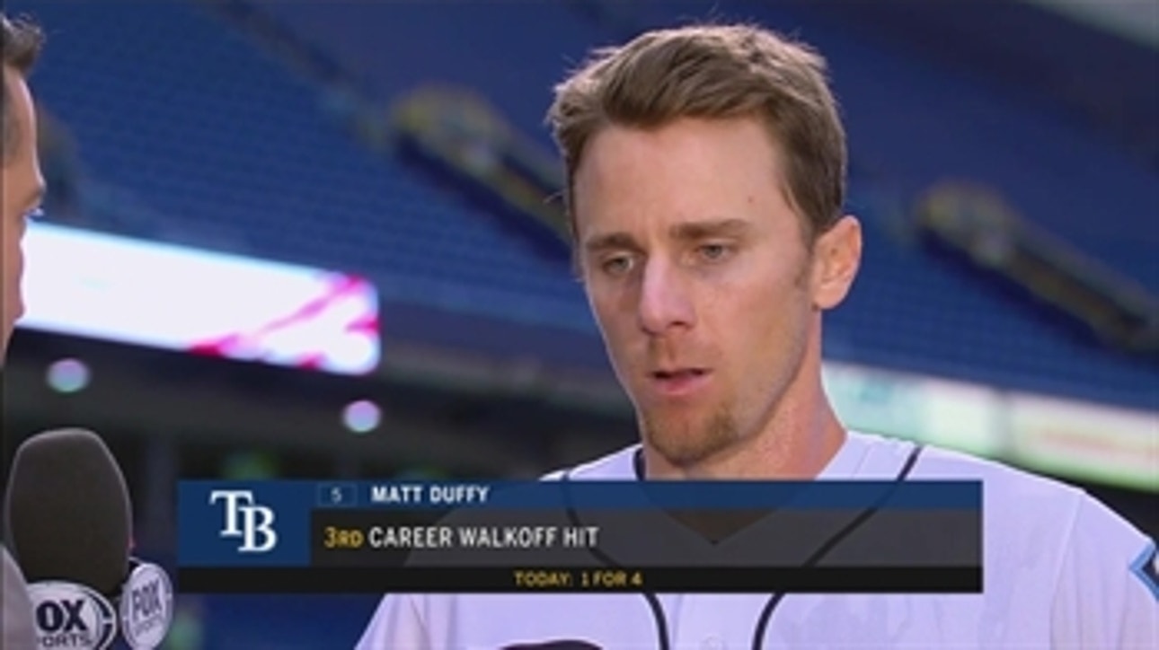 Matt Duffy on his walk-off hit, staying consistent at the plate