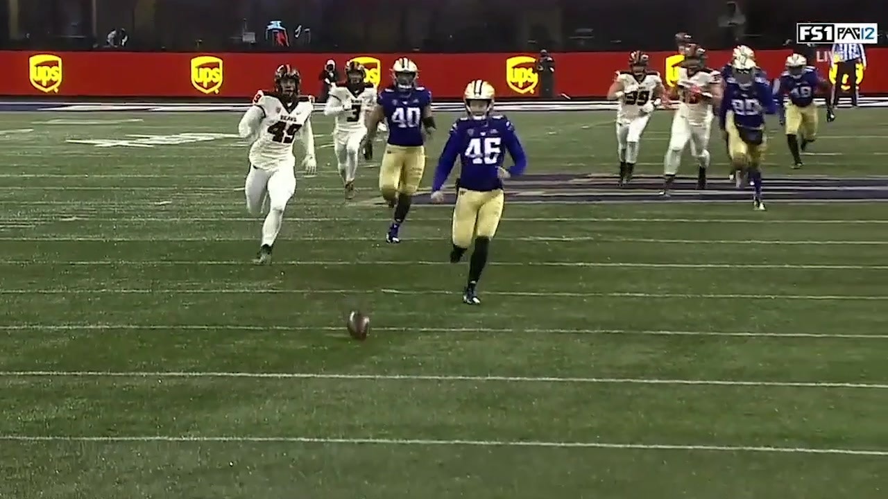 Washington comedy of errors leads to Oregon State circus-style blocked punt, TD return
