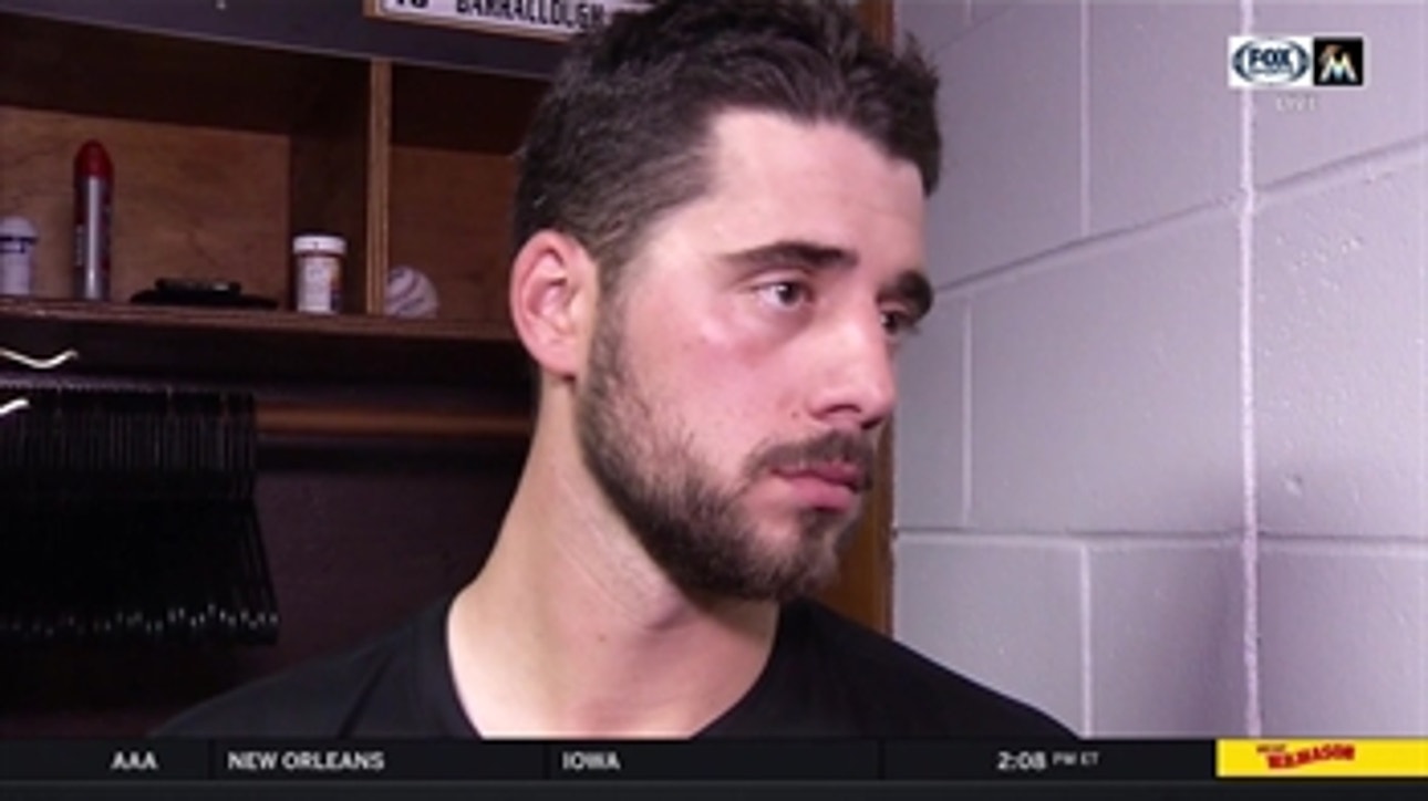Kyle Barraclough talks about his blown save against the Rays