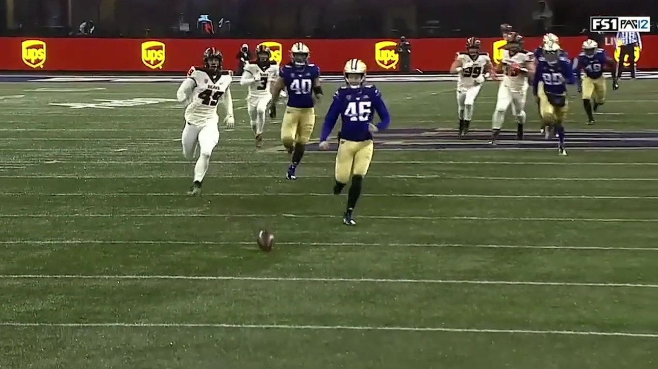Washington comedy of errors leads to Oregon State circus-style blocked punt, TD return