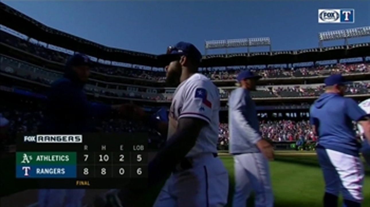Rangers finish the series off with a Win vs. Athletics ' Rangers Live