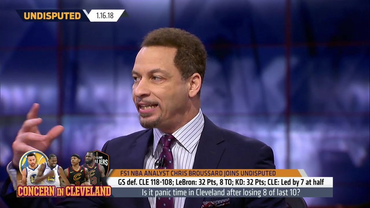 Chris Broussard's level of concern is 4 out of 10 for the Cavs after loss to Warriors ' UNDISPUTED