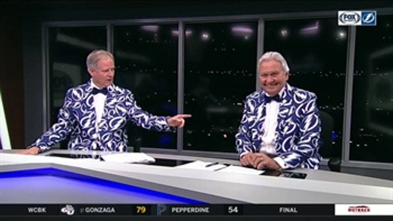 Paul Kennedy, Bobby "The Chief" Taylor wish Lightning fans a Happy New Year in custom Bolts suits