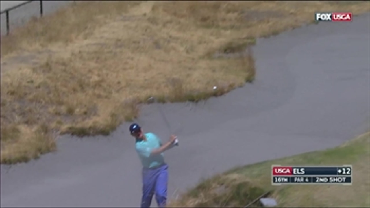 Ernie Els makes eagle from bunker - 2015 U.S. Open Highlight