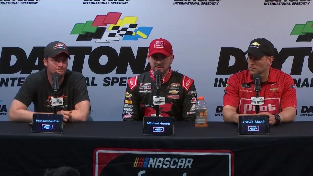 Dale Earnhardt Jr., Michael Annett's full press conference after Annett's Xfinity win ' DAYTONA 500