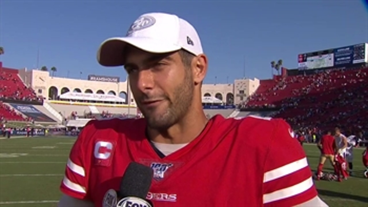 Jimmy Garoppolo on the 49ers defense and halftime adjustments