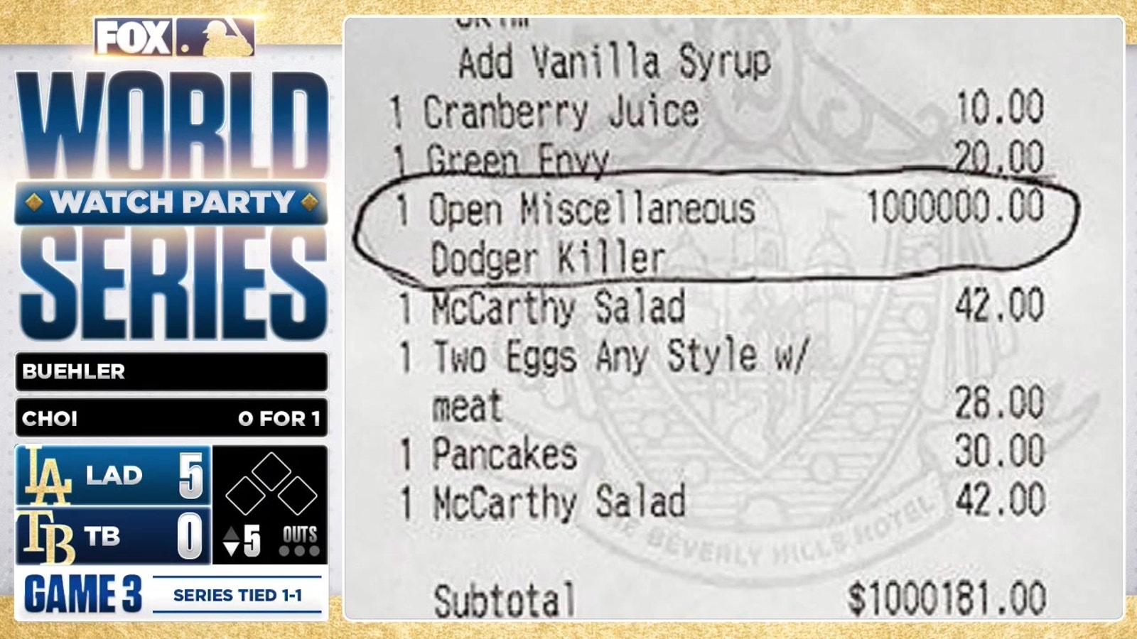 World Series Watch Party: The story behind Justin Verlander’s $1 million ‘Dodger Killer’ tip