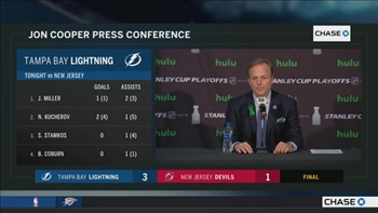Jon Cooper: The guys did a great job playing in their own end tonight