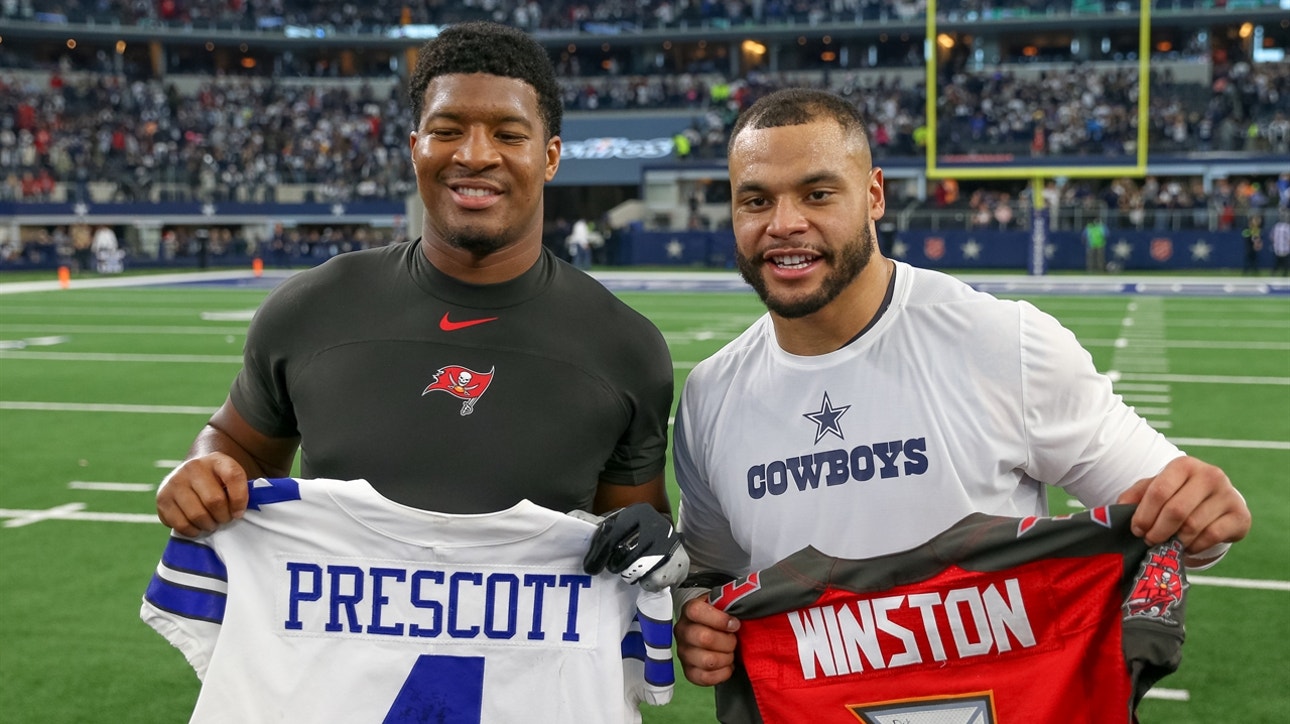 Nick Wright thinks the Cowboys should consider Jameis Winston as Dak Prescott's backup