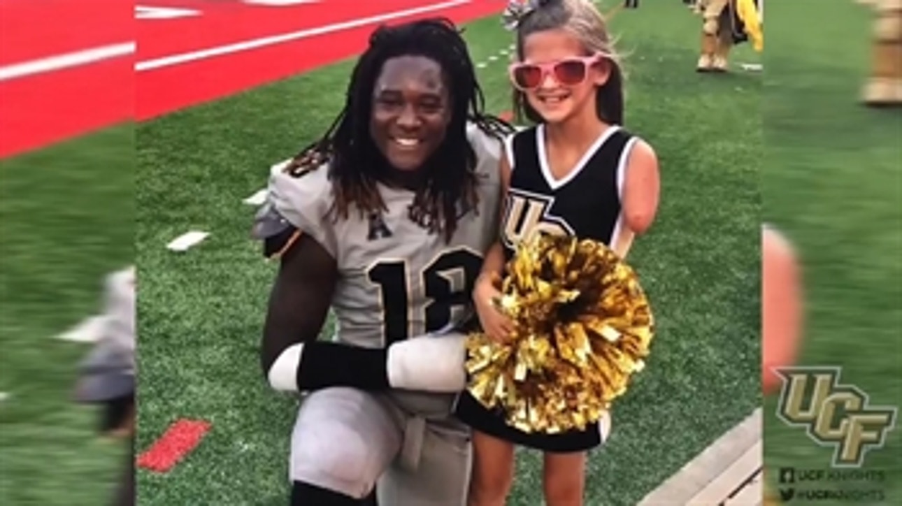 UCF's football team had a very special guest cheerleader at Saturday's game