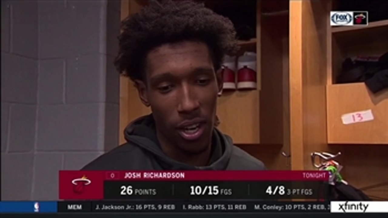 Josh Richardson on his game-high 26 points, getting a win for Wade in Chicago
