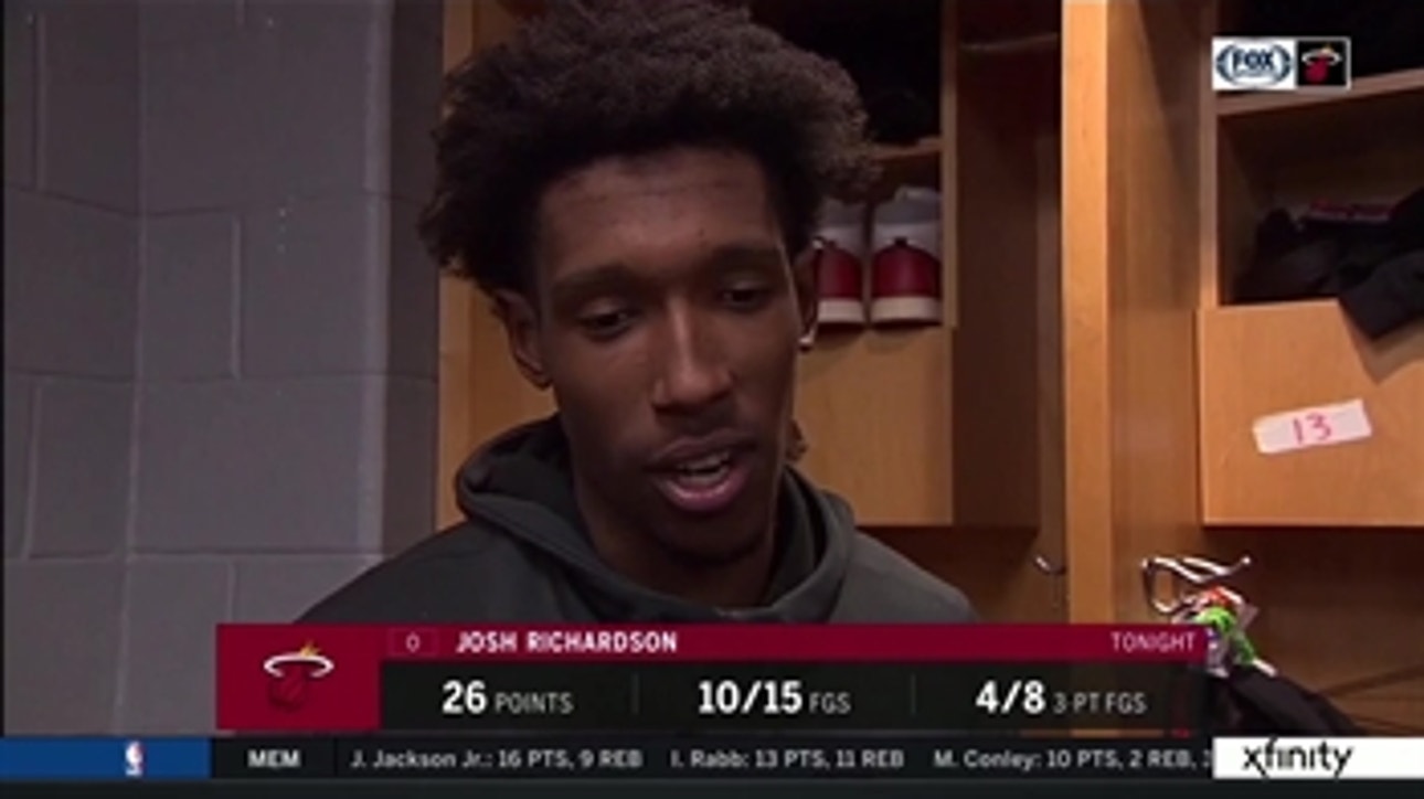 Josh Richardson on his game-high 26 points, getting a win for Wade in Chicago