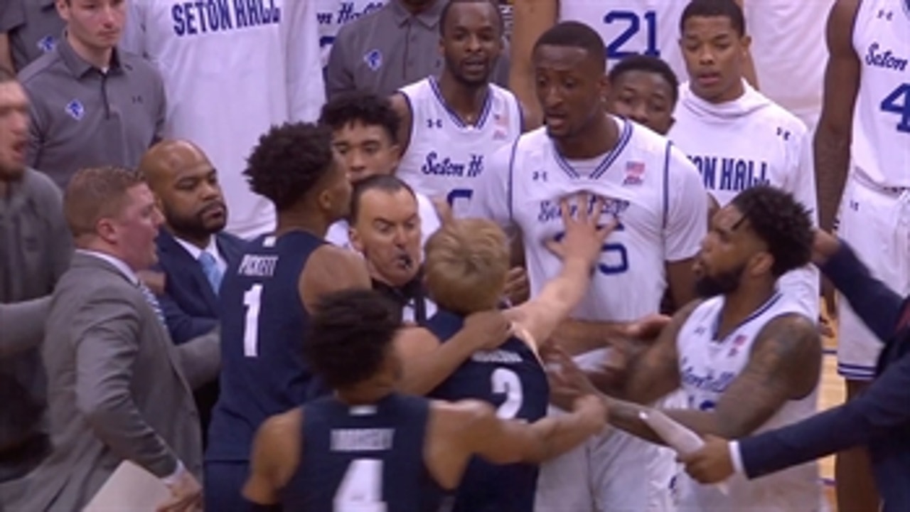 Mac McCLung gets in altercation with Quincy McKnight late in Seton Hall's victory over Georgetown