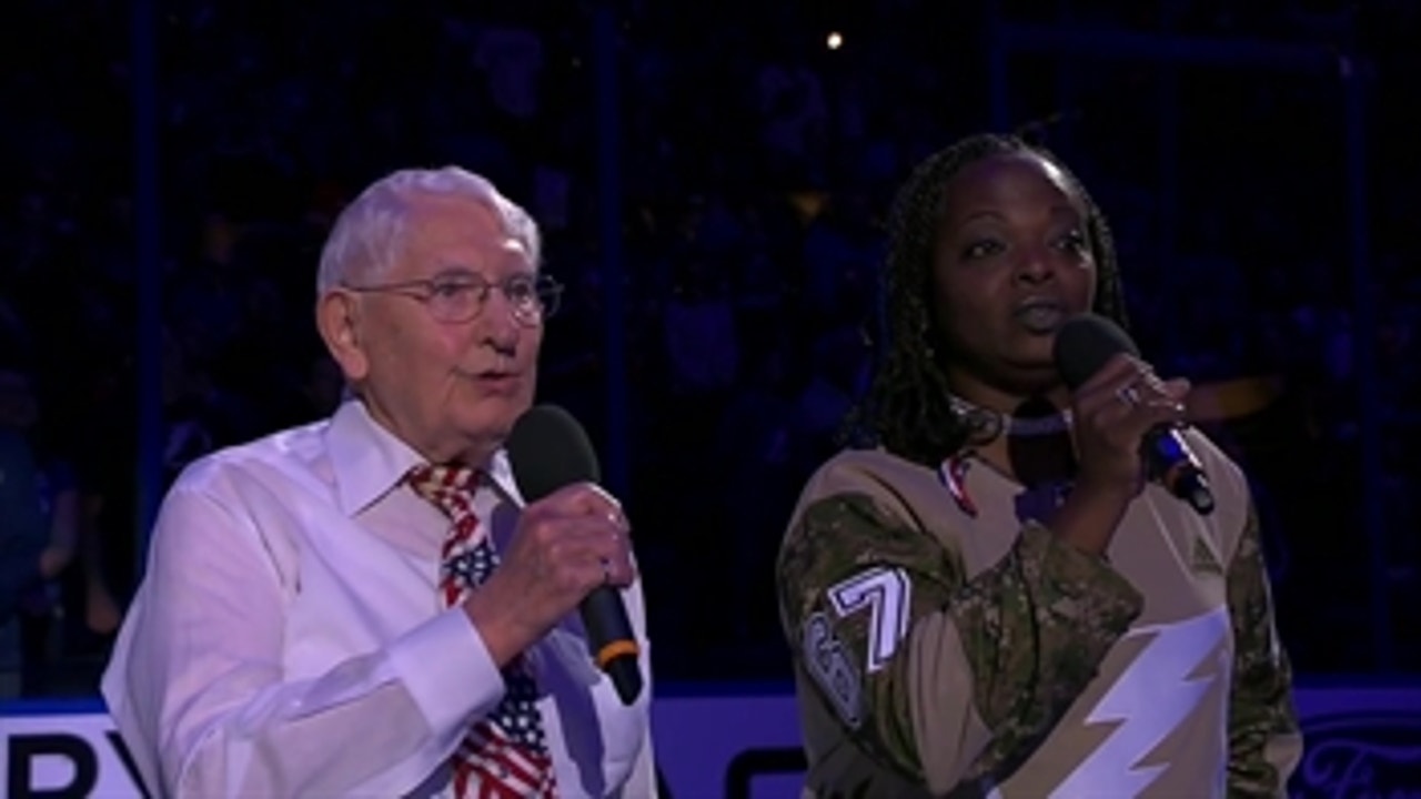 Robert McClintock & Sonya Bryson sing the National Anthem