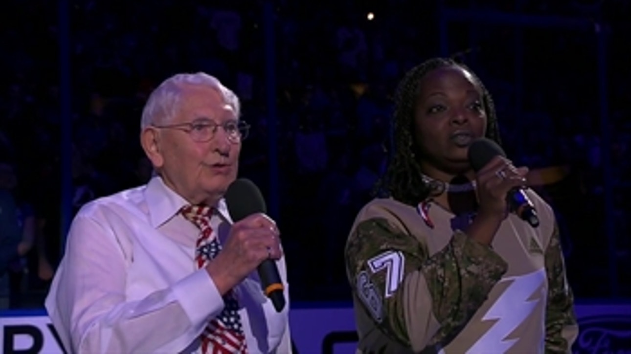 Robert McClintock & Sonya Bryson sing the National Anthem