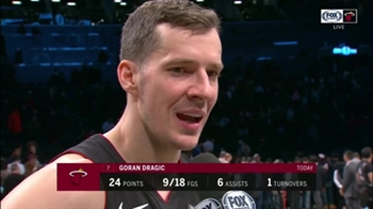 Goran Dragic recaps road win over Nets after dropping 24 points off the bench