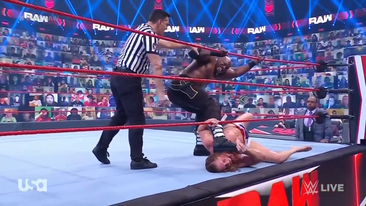 Bobby Lashley destroys Riddle and his scooter on Monday Night RAW