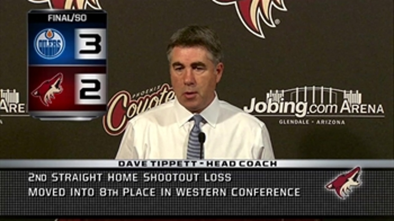 Tippett on Coyotes' shootout loss