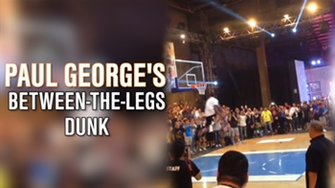 Paul George throws down huge dunk