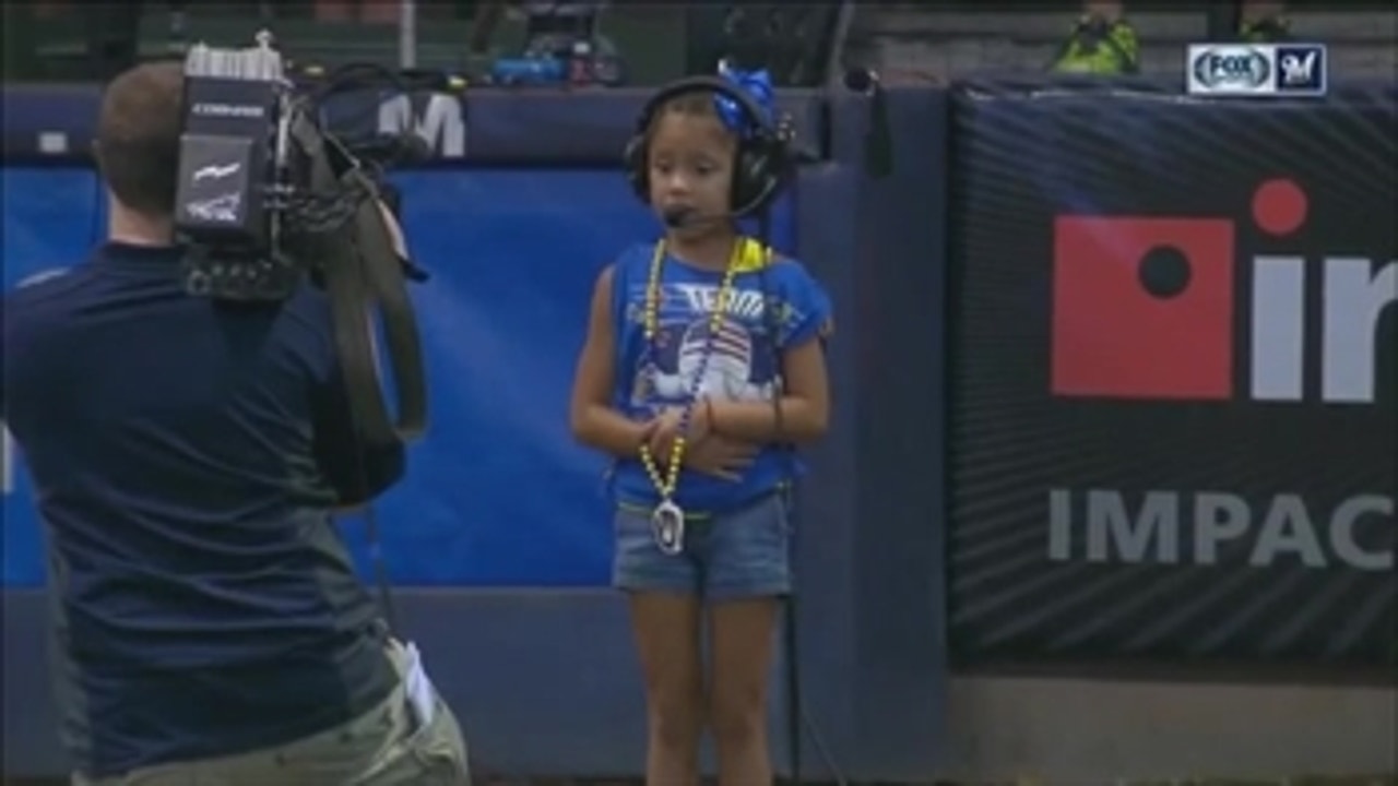This 7-year-old anthem singer stole the show at Miller Park