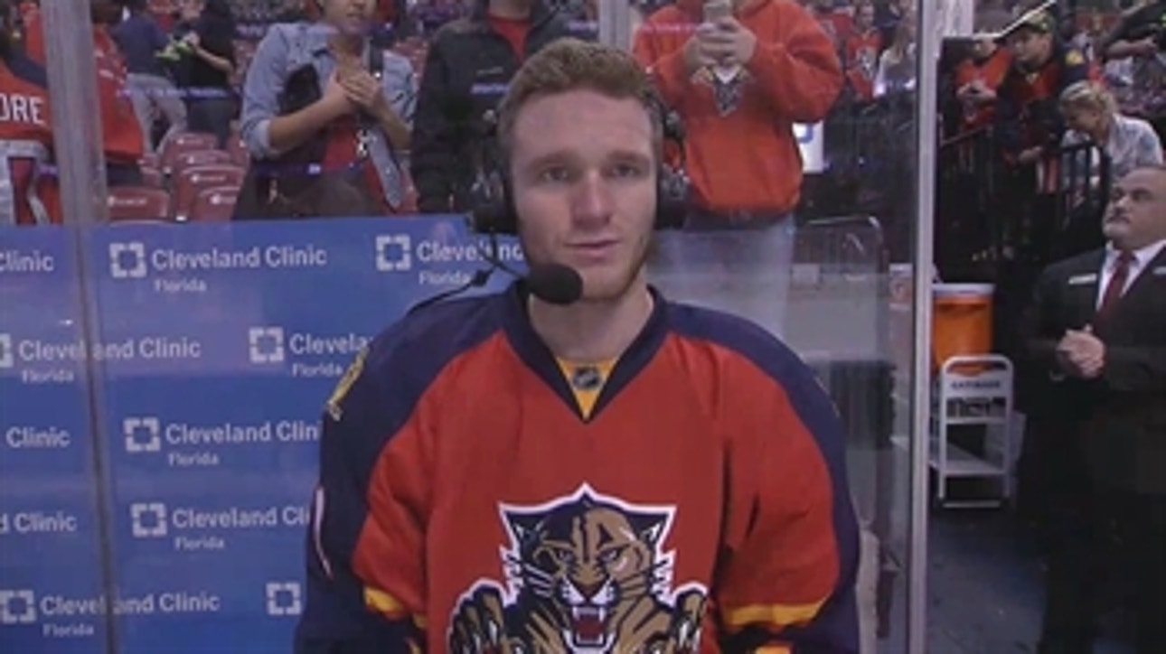 Jonathan Huberdeau on trying to close out 1st half strong