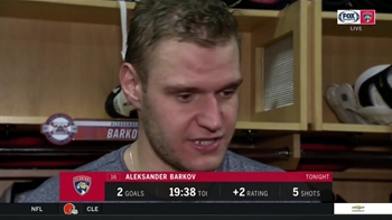 Aleksander Barkov on growth of Panthers, depth of lines